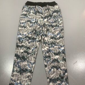 LOGO Lori Goldstein blue black printed pants